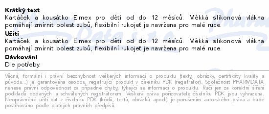 Elmex Baby zubní kartáček/kousátko 0-12m