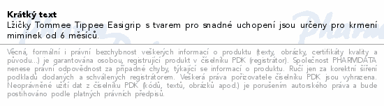 Tommee Tippee Easigrip Široké Lžičky 6m+ 5ks