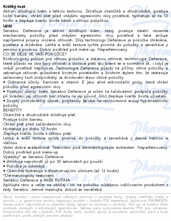BIODERMA Sensibio Defensive krém 40ml