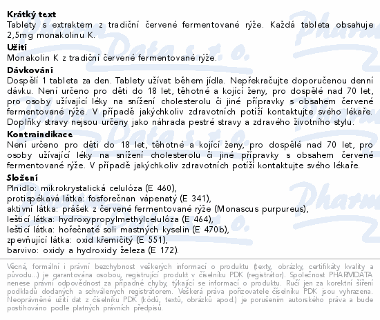 Pharma Nord Bioaktivní Červená Rýže Extrakt tbl.90