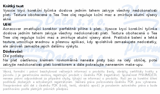 Dermacol Acnecover korektor s TTO 01 1.45g