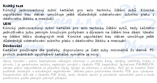 Ci MICLIN jednosvaz.zubní kartáč.kónický mix barev