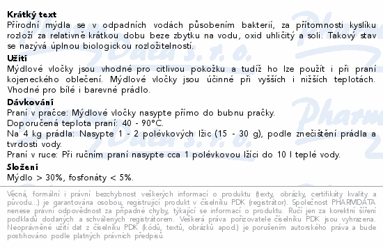 Autentis Mýdlové vločky na praní 500g