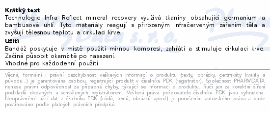 Pulsaar Active bandáž na kotník s bambus.uhl.vel.M