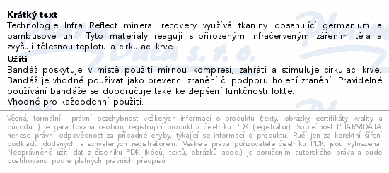 Pulsaar Active bandáž na loket s bambus.uhl.vel.S