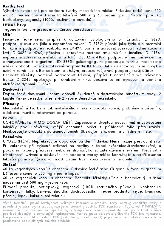ORGANIKA Pískavice&Benedikt 500mg cps.2x60