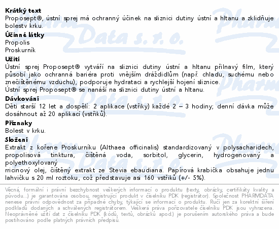 Proposept ústní sprej 20ml
