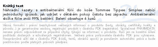 Tommee Tippee Simplee Náhradní kazety 6ks