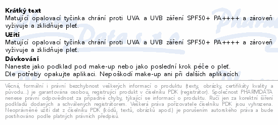 Beauty of Joseon opalovací tyčinka SPF50+ 18g