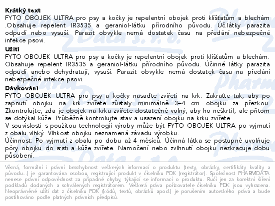 PET FYTO OBOJEK ULTRA pro psy a kočky 65cm