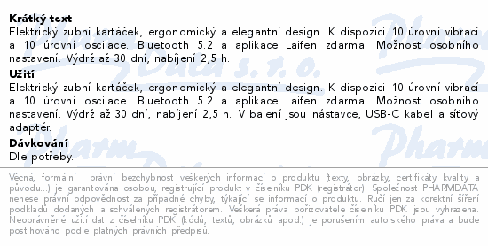 Laifen Wave Elektrický kartáček aluminium LFTB01-A