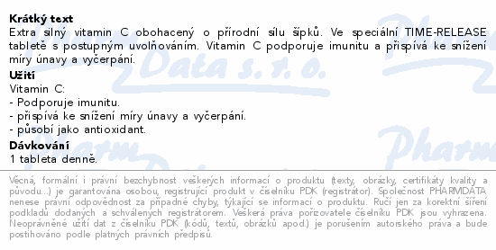 GS Vitamin C1000mg se šípky tbl.100+30 dárek