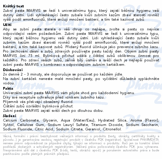 MARVIS Zubní pasta Kissing rose 75ml