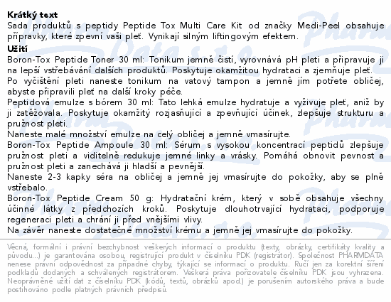 MediPeel Peptide Tox Bor Multi Care set