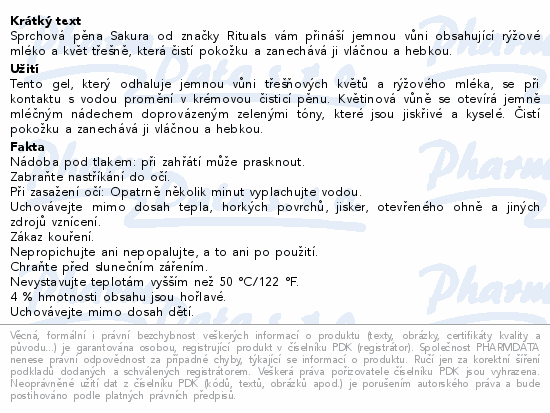 Rituals The Ritual of Sakura sprchová pěna 200ml