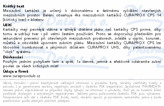 CURAPROX CPS 14 ortho refill mezizub.kartáček 4ks