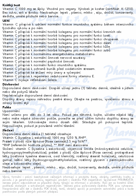 Solgar Vitamin C 1000mg se šípky tbl.100