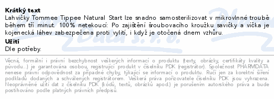 Tommee Tippee Natural Start koj .láhev 0+ 150ml