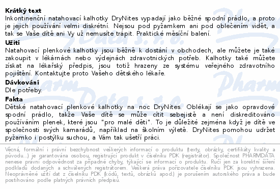 DryNites natah.kalh.dív.JUM 8-13let/30-48kg/4x13ks