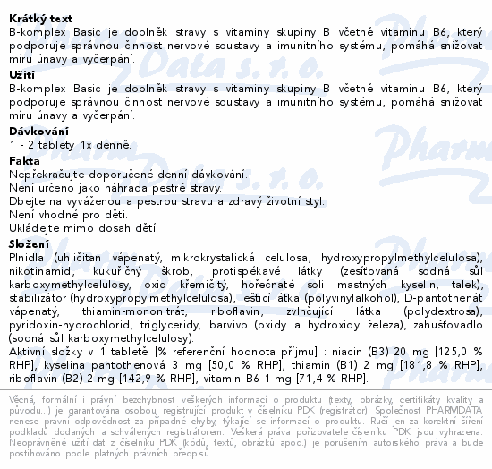 MedPharma B-komplex Basic tbl.365