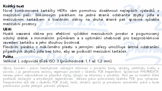 HERBADENT HERo mezizubní kartáček L 12ks