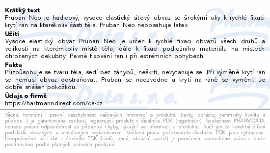 Pruban Neo elast. hadicový obvaz č.5 25m 40-90cm