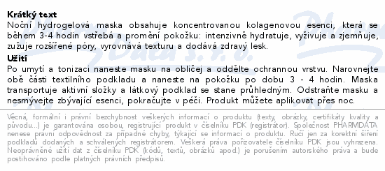 Biodance kolagenová látková pleťová maska 34g