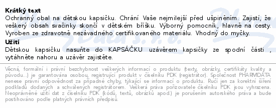 KAPSÁČEK Ochranný obal na dětskou kapsičku růžová