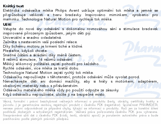 Philips AVENT Odsávačka mateř.ml.elekt.DUO SCF397