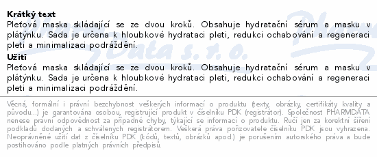 VT Reedle Shot 100 hydrat.pleťová maska 1.5g+27g