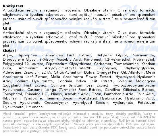 Dr.Althea pleťové sérum s vitaminem C 30ml