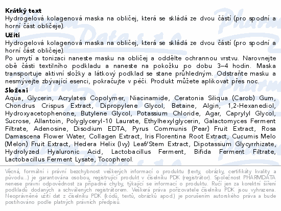 Biodance kolagenová hydro/gelová pleť.maska 4x34g