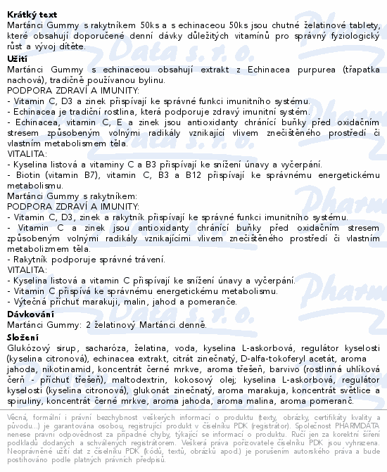 Marťánci Gummy 50+50ks+omalovánky Promo2025