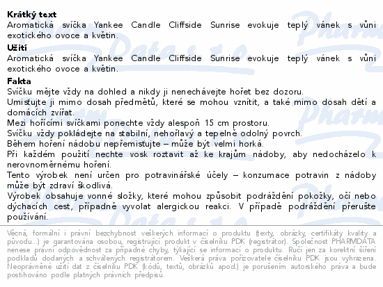 Yankee Candle Cliffside Sunrise vonná svíčka 411g