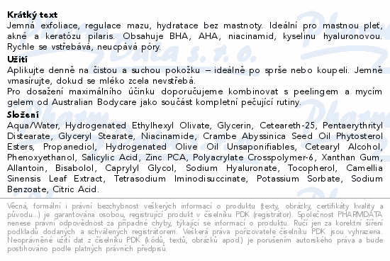 Australian Bodycare Salicylic Acid body loti.200ml