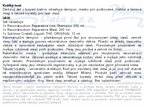 Alfaparf Milano SemiDiLino Reconstr.Damag.Hair set
