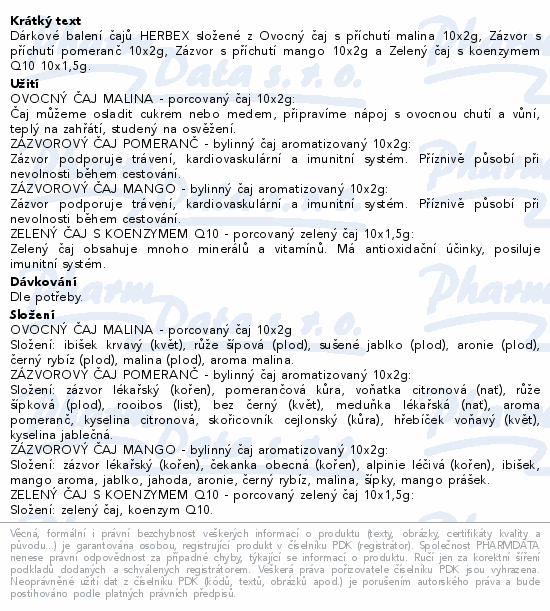HERBEX Lahodná čajová kolekce 40sáčků