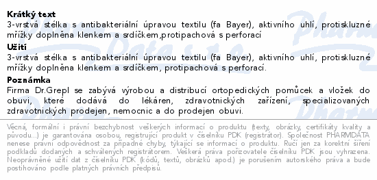 DR.GREPL Vložky Carbon s podp.př.a pod.kl.v.38 D