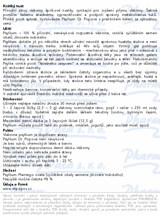 Dr.Popov Psyllium 240g