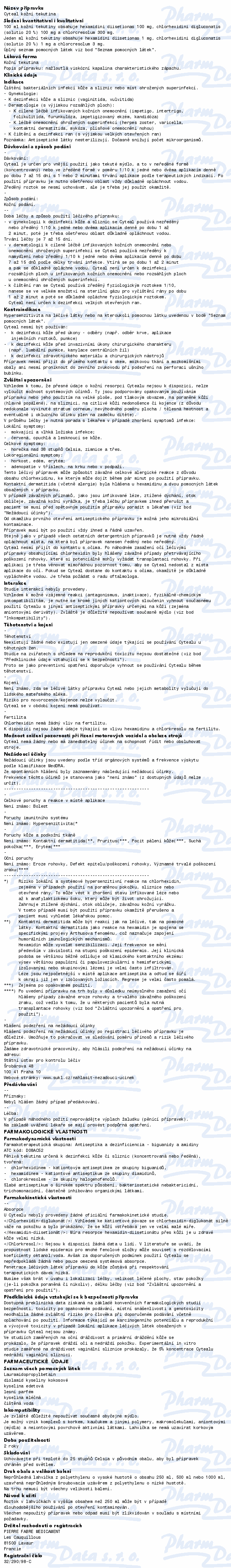 Cyteal 0.5g/0.5g/1.5g drm.liq.500ml