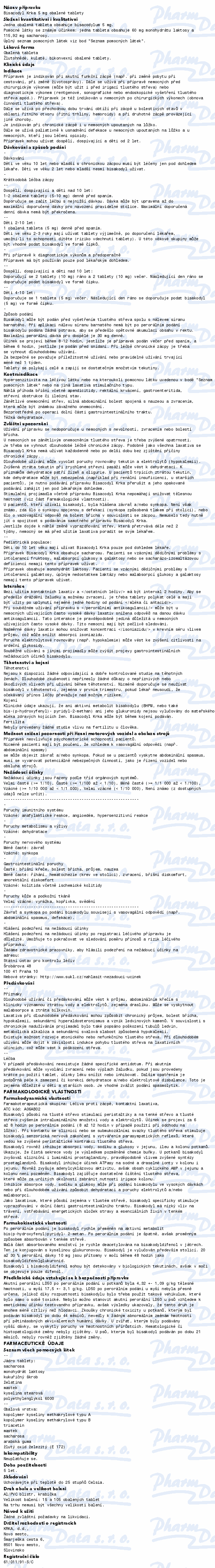 Bisacodyl Krka 5mg tbl.obd.105
